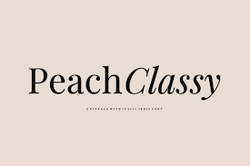 Peach Classy Regular Font preview